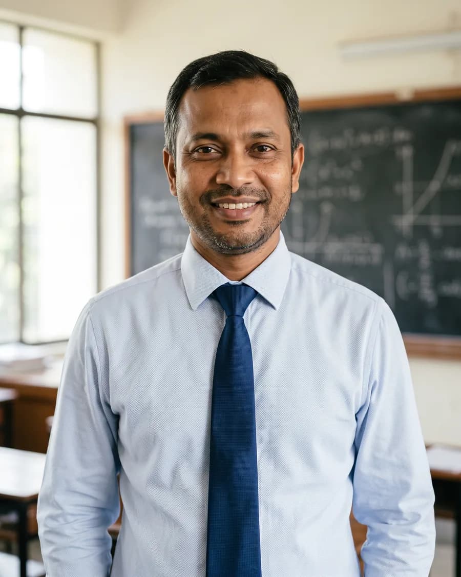 Portrait of mathematics teacher Rafiqul Islam